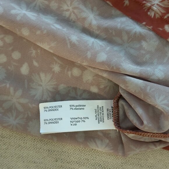 Black Tape_ Semi-Sheer Terracotta Coloured Top (Size Medium) - Picture 4 of 8